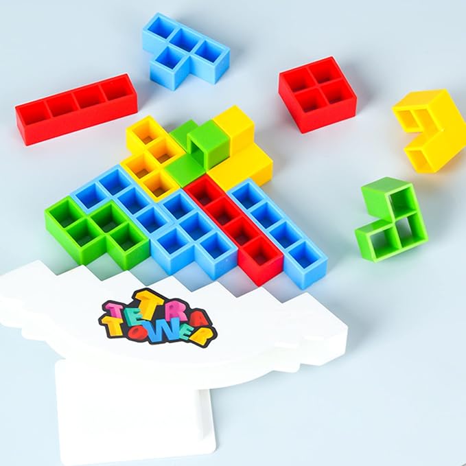 ALKISTA 48 Pcs Tetra Tower Balance Stacking Blocks Game, Board Games - Image 7