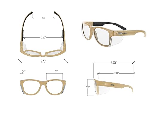 MAGID Y50 Safety Glasses for Construction | Coyote Tan Frame — 24-Pack - Image 4