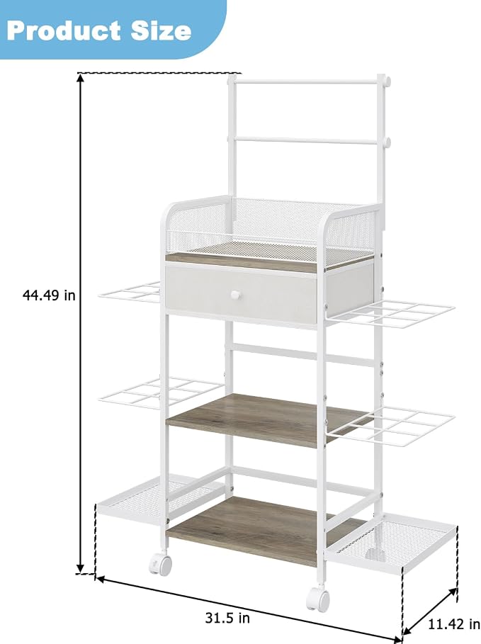Rsaayekkt Rolling Wrapping Paper Storage Cart - Image 9