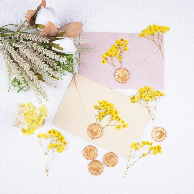 50Pcs Yellow Babys Breath Dried Pressed Flowers - Image 7