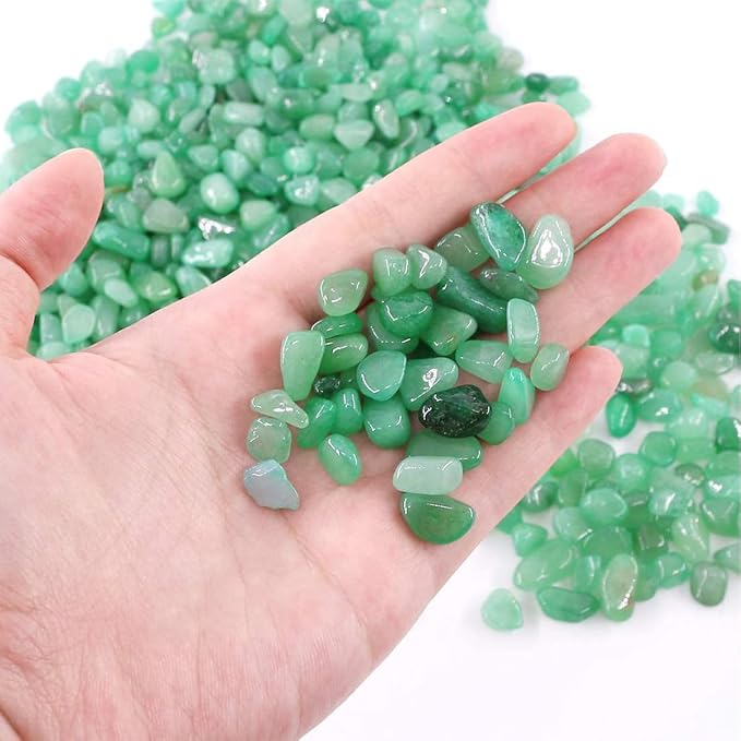 WAYBER Decorative Rock Stones, 1 Lb/460g Irregular Green Crystal Pebbles Quartz - Image 7