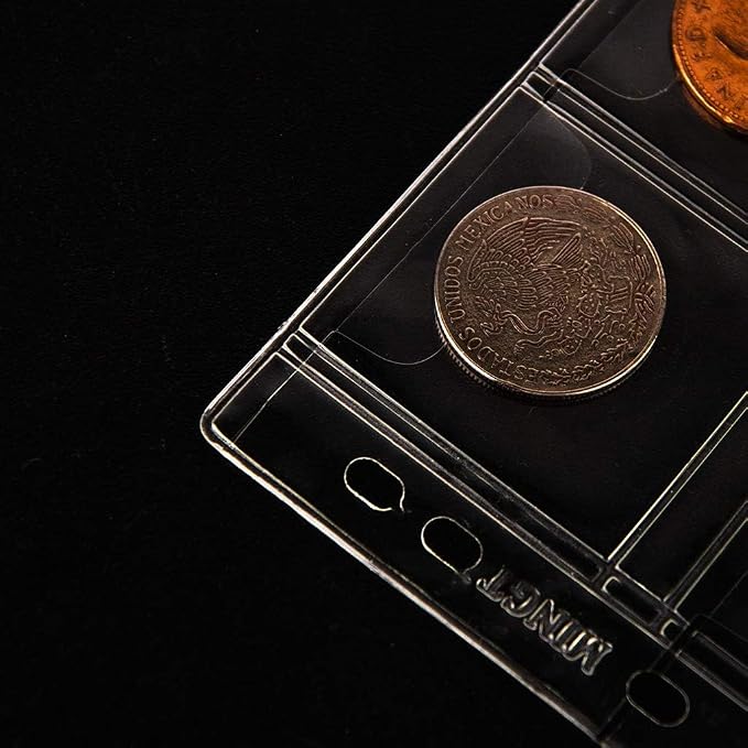 Coin Collecting Pages 5 Sheets 20 Pockets Standard 9Hole Coin Pocket Inserts - Image 6