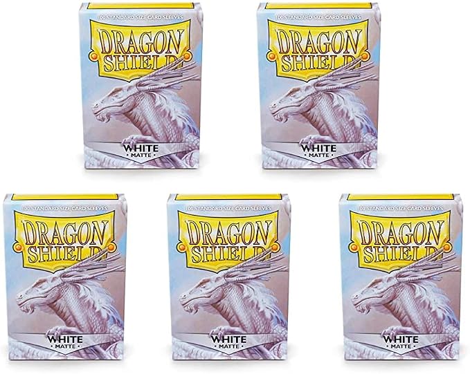 5 Packs Dragon Shield Matte White Standard Size 100 ct Card Sleeves Value - Image 6