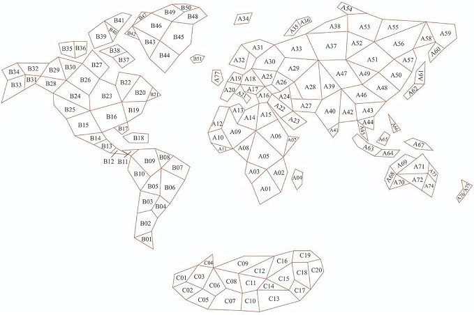 World Map DIY Paper Model Kit - Image 5