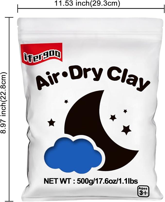 ifergoo Blue Air Dry Clay - Image 6