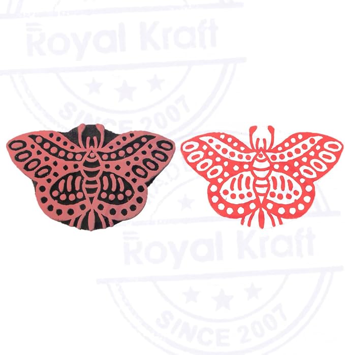 Royal Kraft Wooden Stamps DIY Fabric, Henna Printing Blocks THDtag039 - Image 4