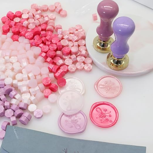 300Pcs Light Pink Sealing Wax Beads, Vintage Wax Seal Beads - Image 7
