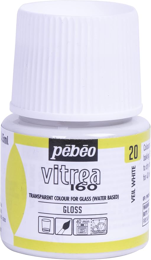 Pebeo Vitrea 160 Glass Paint, Veil White by Unknown