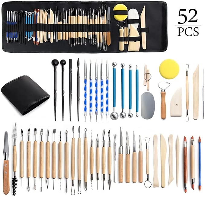 Clay Tools 52PCS Pottery Tools Clay Sculpting Tools Polymer Clay Tools Kit - Image 6
