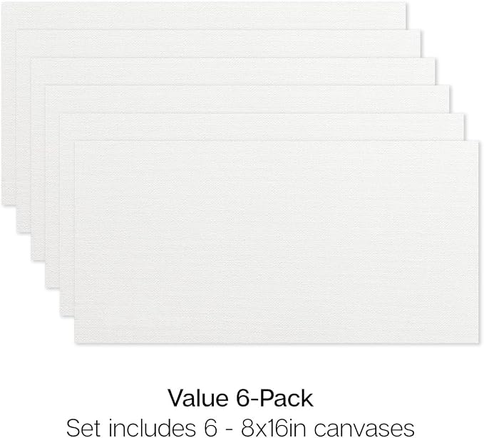 KINGART Stretched White Canvas Set – Rectangle, 8x16 Inch, Triple Gesso Primed - Image 5