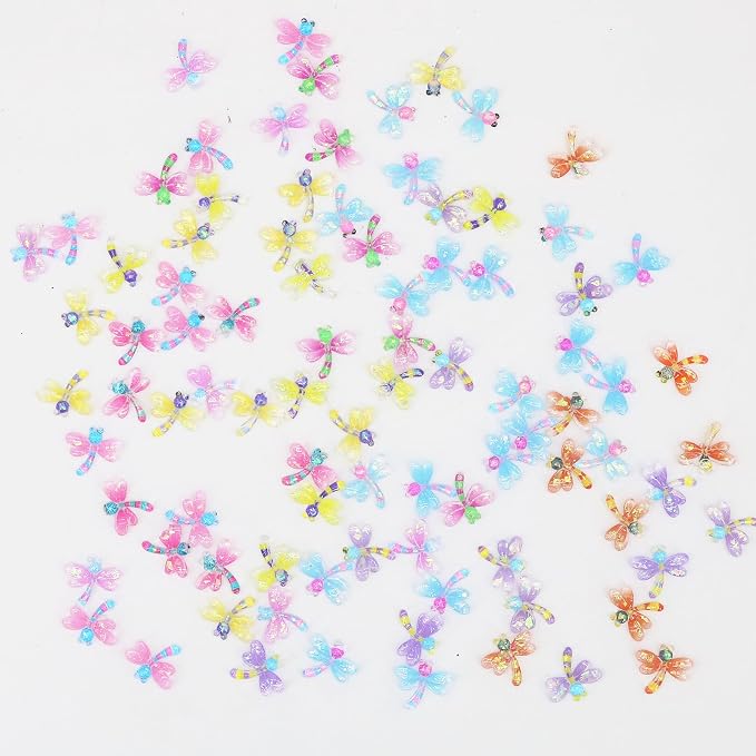 90Pcs Mini Resin Dragonflies Figurine, Tiny Dragonfly Garden Decor - Image 7