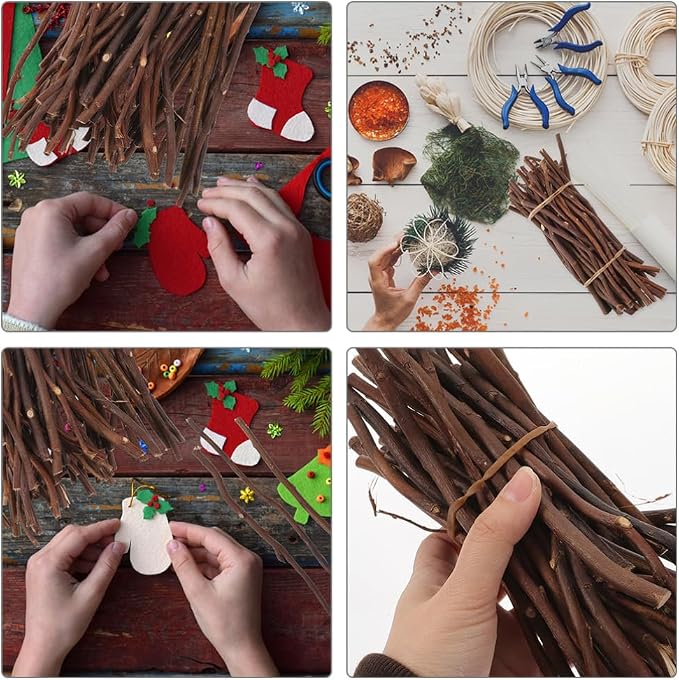 NOLITOY 50pcs Natural Wood Sticks - Image 9