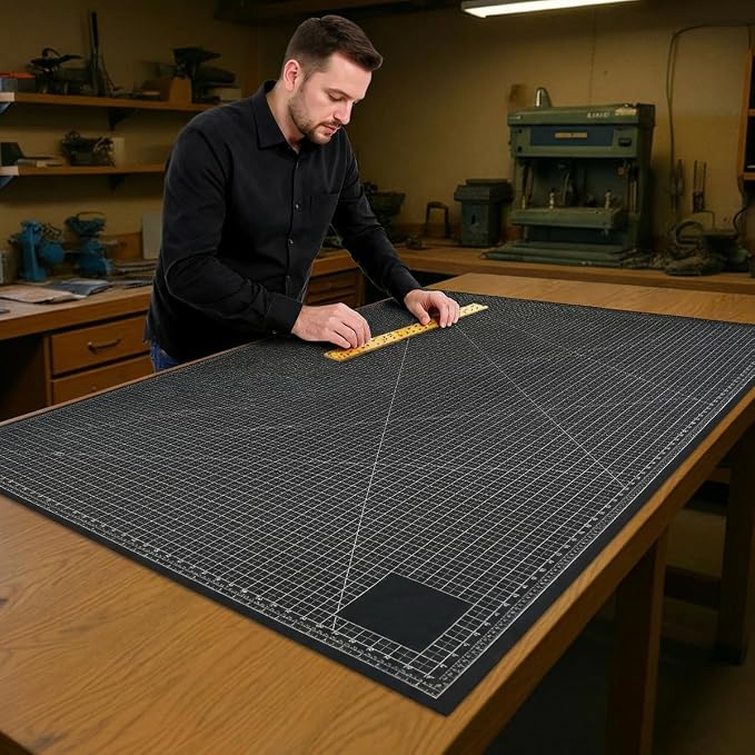Extra Large 47'x71' Self Healing Cutting Mat,Non-Slip Worktable Mat,Black and - Image 6