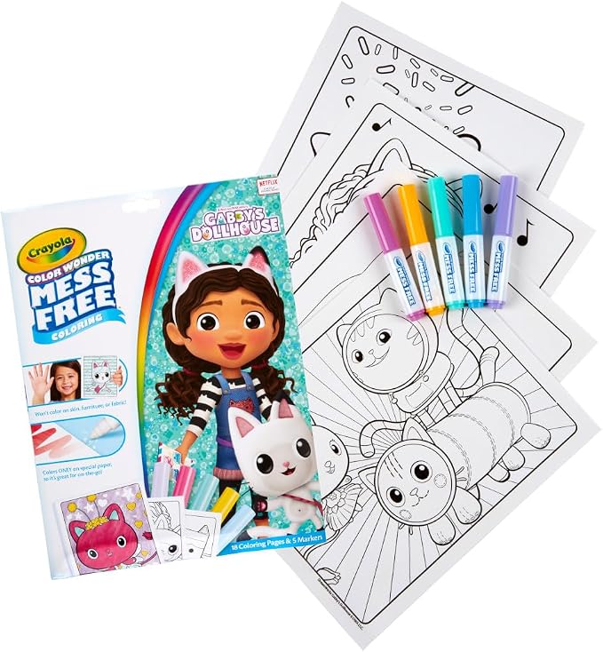 Crayola Gabbys Dollhouse Color Wonder Activity Set, Mess Free Coloring Pages - Image 7