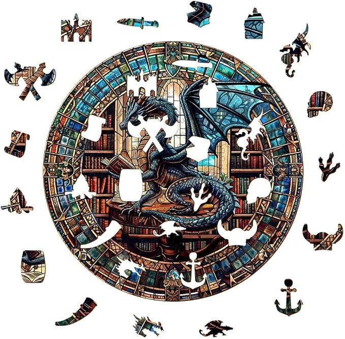 Dragon Library Puzzles Adults Gifts - Image 8