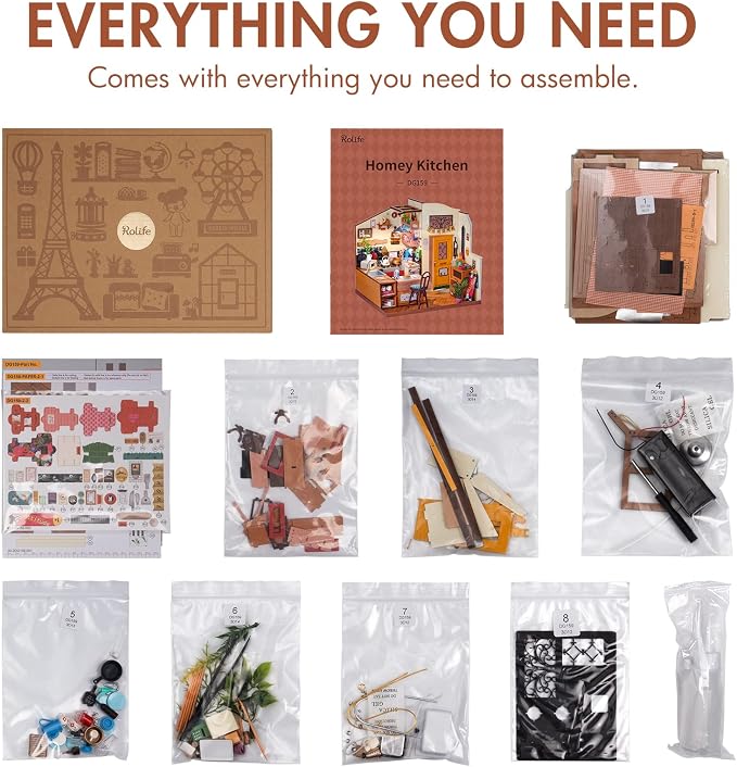 Rolife DIY Miniature Cozy Kitchen House Kit - Image 9