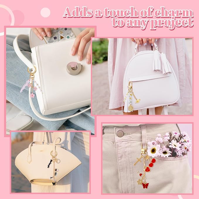 TOHONGADON 907 Pcs Lip Gloss Charms, Keychain Making Kit, Bag Charm Kit - Image 7