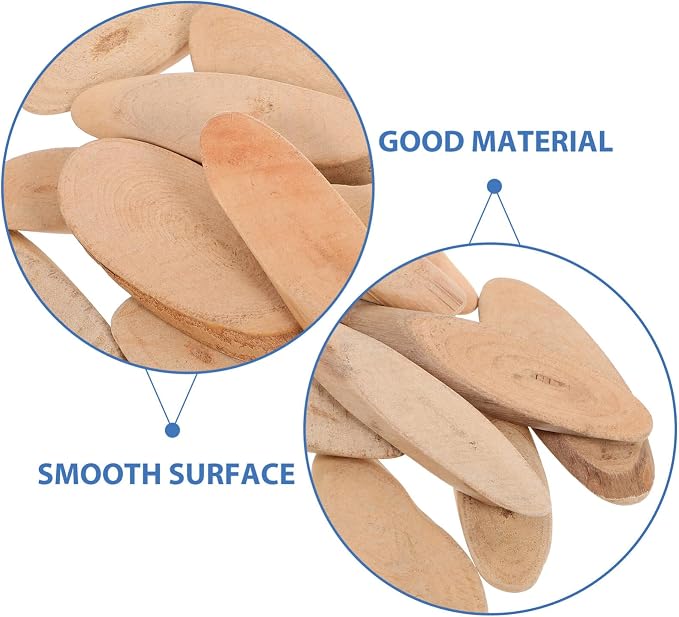 EXCEART 25Pcs Oval Driftwood Slices Natural Wood Blanks - Image 9