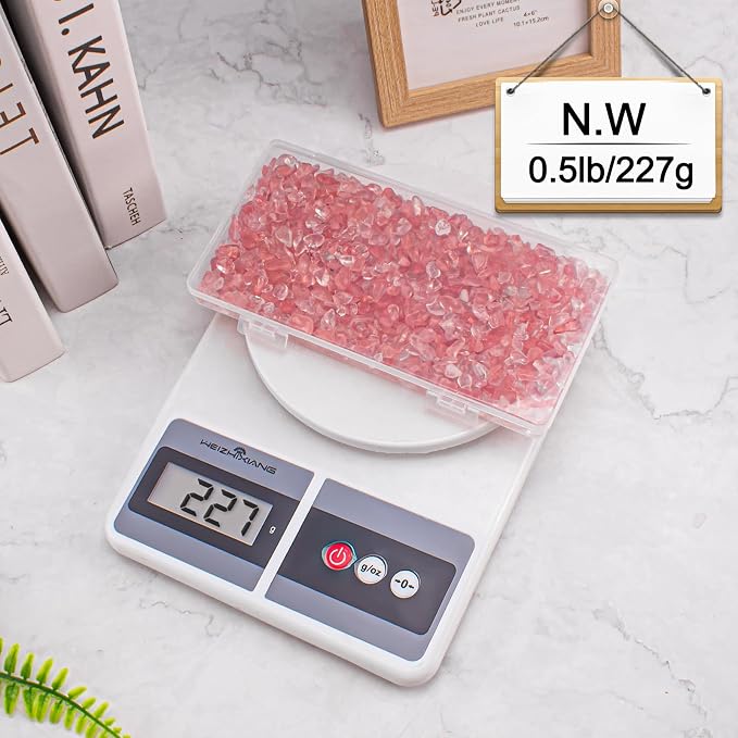 0.5 Lb/230g Watermelon Red Crushed Stone Crystal Chips Bulk, Tumbled Healing - Image 9