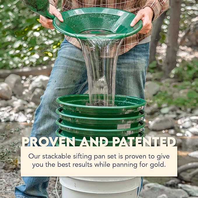 SE 13.25 Inch Wide Stackable Classifier Gold Prospecting Pan - Image 6
