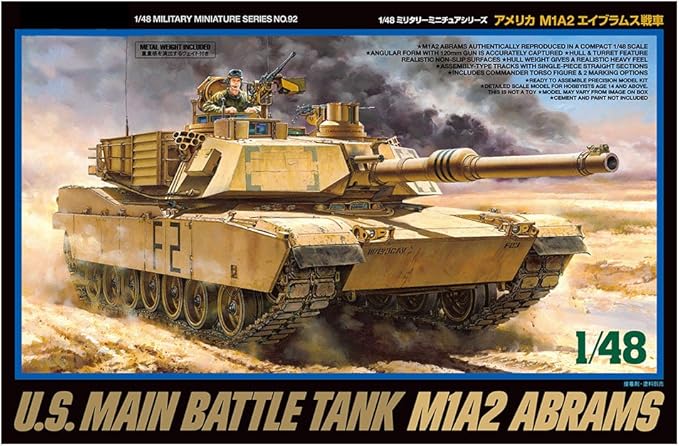 Tamiya 32592 1/48 M1A2 Abrams Plastic Model Kit - Image 7
