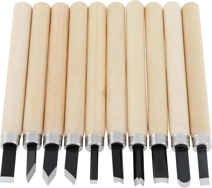 10pcs Professional Wood Carving Chisel Set - Image 9