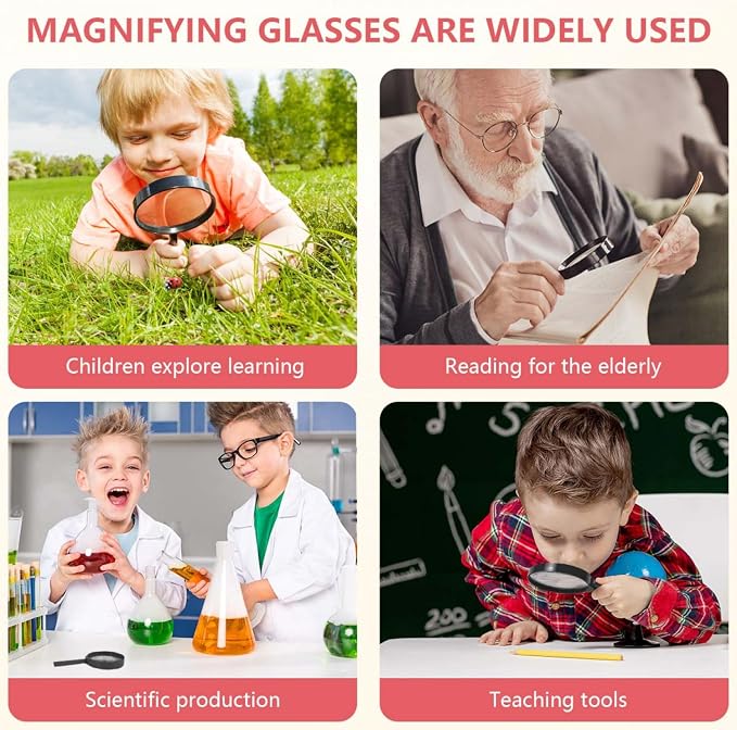 SenseYo 48 PCS Magnifying Glass 5X Mini Kids Magnifying Glass - Image 7