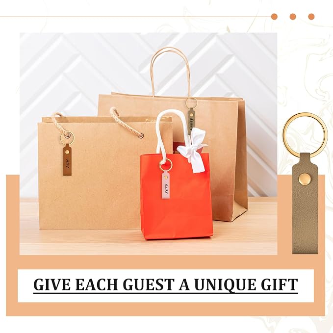Wavyknot 200 Pcs PU Leather Keychain Blanks Bulk Laser Engraving Blanks - Image 7