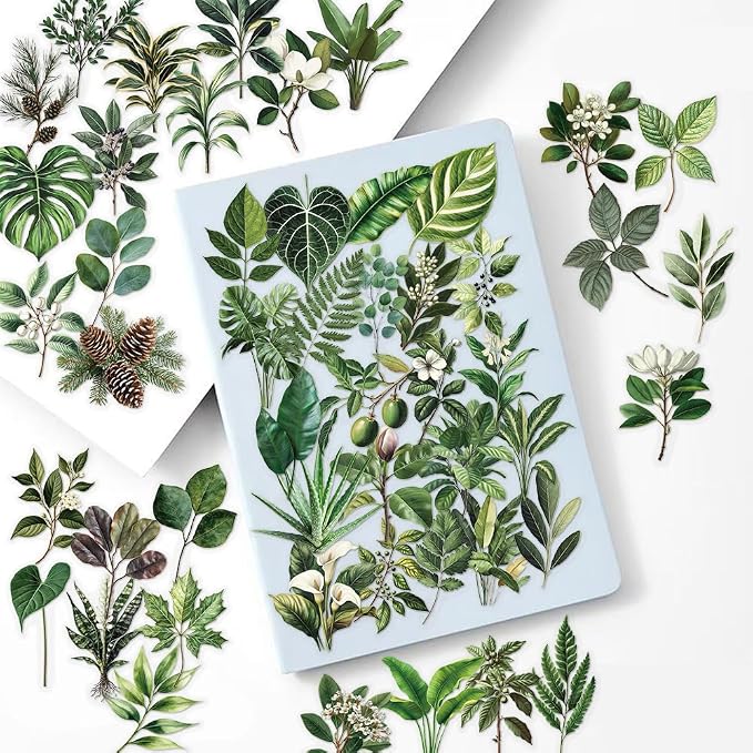 50-Piece Transparent Waterproof Greenery Plant Stickers - Image 7