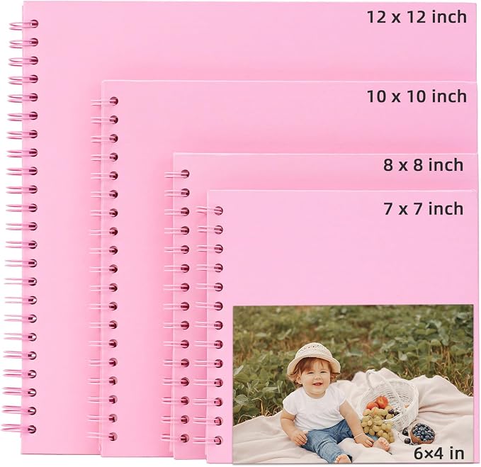 Yopih 8x8 Inch DIY Scrapbook Photo Album, Hardcover Kraft Paper Acid-Free - Image 9