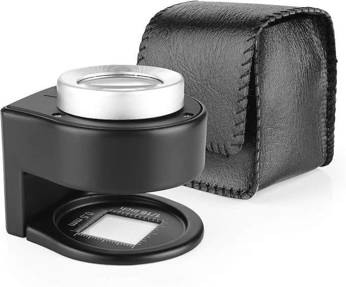 30X Loupe Magnifier with 6 Light, Desktop Portable Metal Magnifier Folding - Image 7