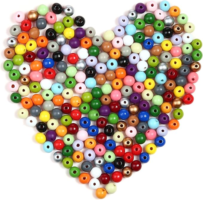 230PCS 16mm Colorful Round Wooden Beads - Image 7