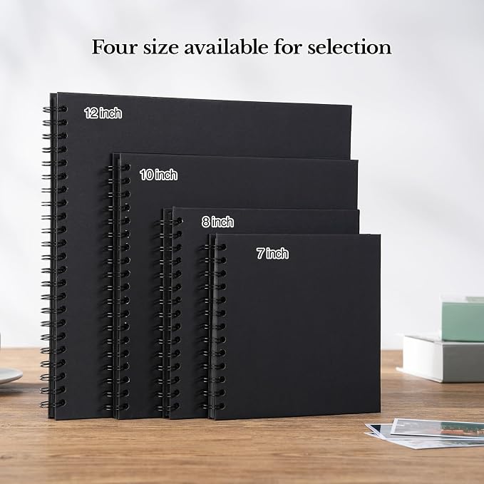 potricher 10 x 10 Inch DIY Scrapbook Album 40 Pages Hardcover Kraft Paper Scrap - Image 6
