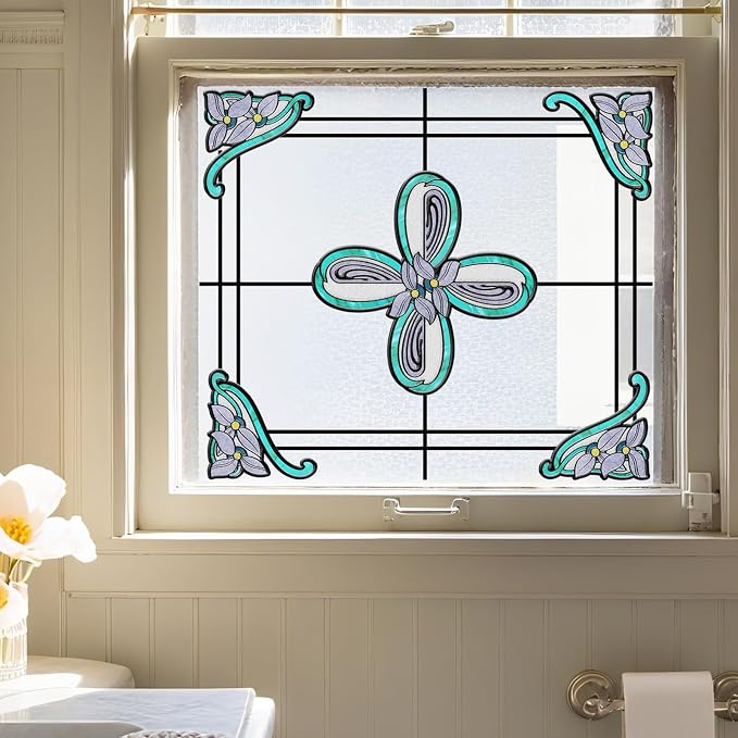 ADD.HERES Window Stickers, Stained Glass Window Privacy Film, UV Blocking - Image 8