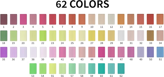 Aestd-ST Polymer Clay 62 Colors, Oven Bake Modeling Clay - Image 6