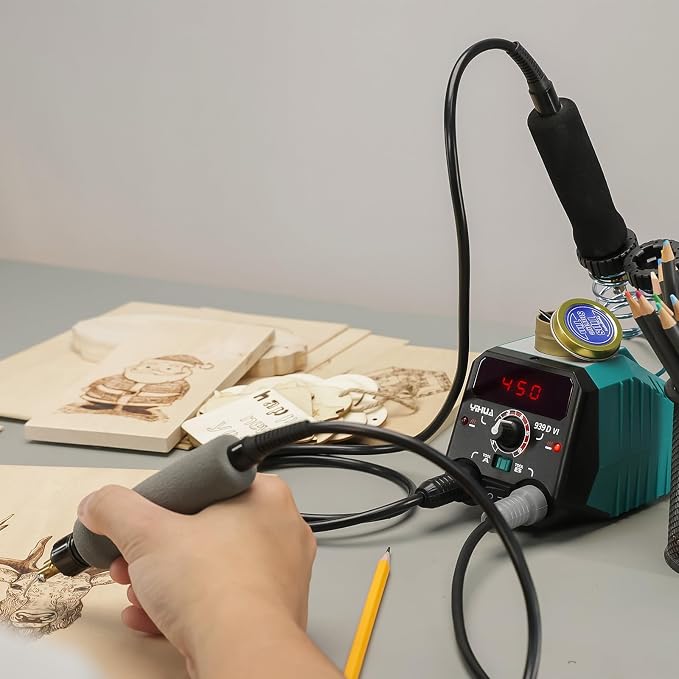YIHUA 939D-VI Dual Pen Wood Burning Kit - Image 8