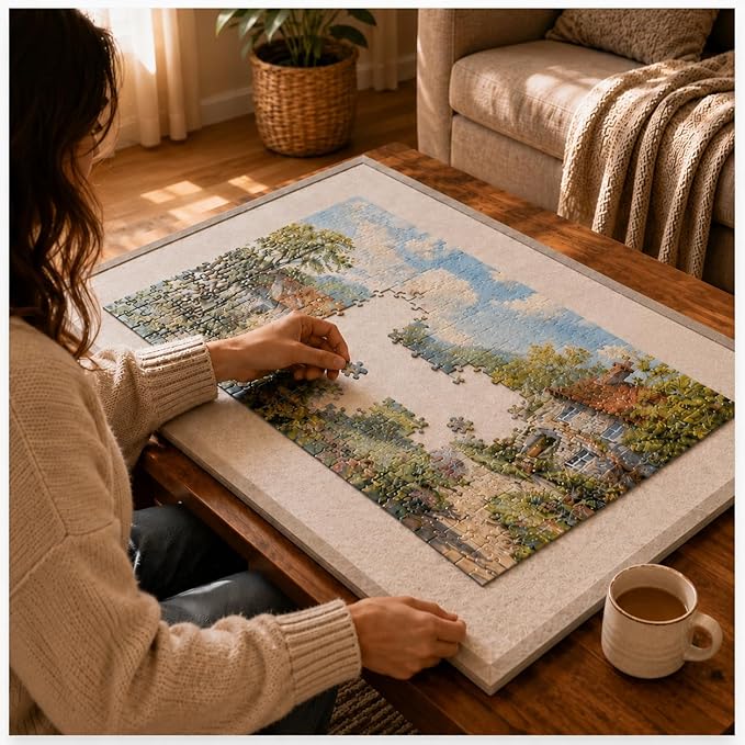 1000 Pieces Puzzle Board, 31.5x23.6 Felt Puzzle Storage Mat | Portable surface - Image 6