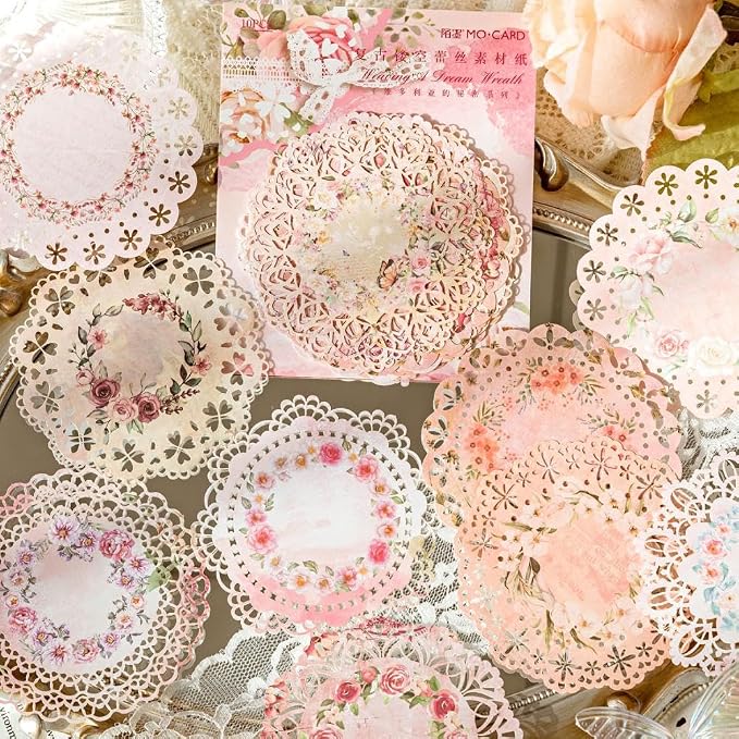 Antique Cutouts Lace Edge Scrapbook Paper, Journaling, Card Making, Junk - Image 9