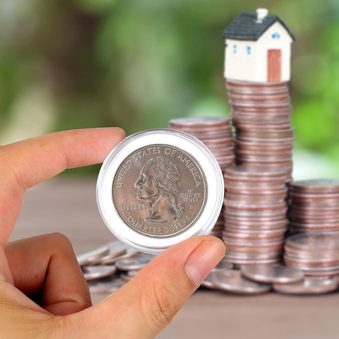 Utron 60P Clear Plastic Coin Capsules, Dollar Coin Holder, 40mm Silver Coin - Image 7
