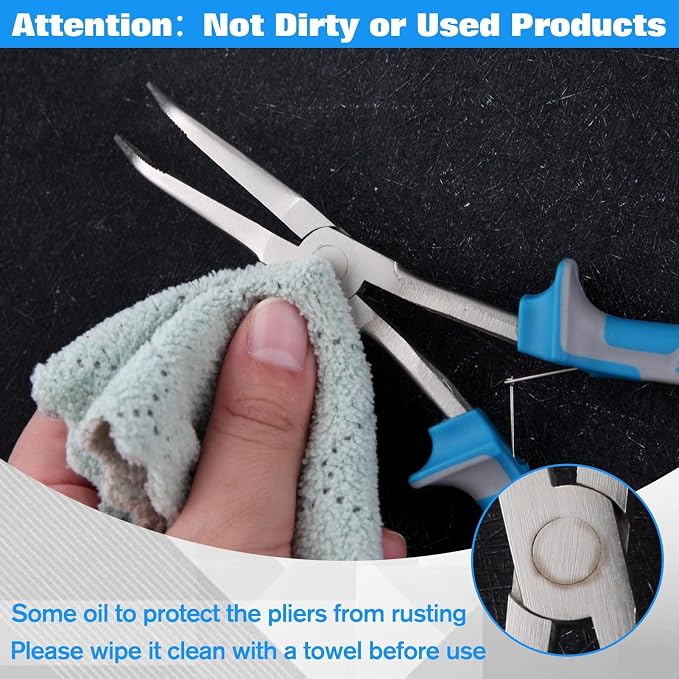 SPEEDWOX Long Reach Bent Needle Nose Pliers - Image 7