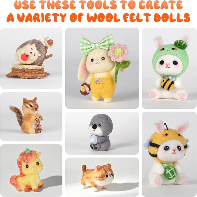 118-Piece Needle Felting Kit Professional, 100 Felting Needles - Image 7