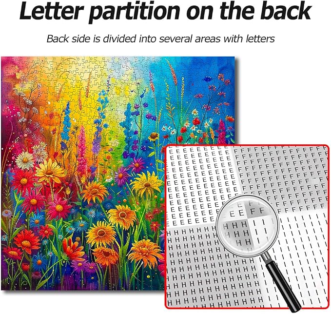 Bgraamiens Rainbow Flowers Garden 1000 Piece Puzzle - Image 6