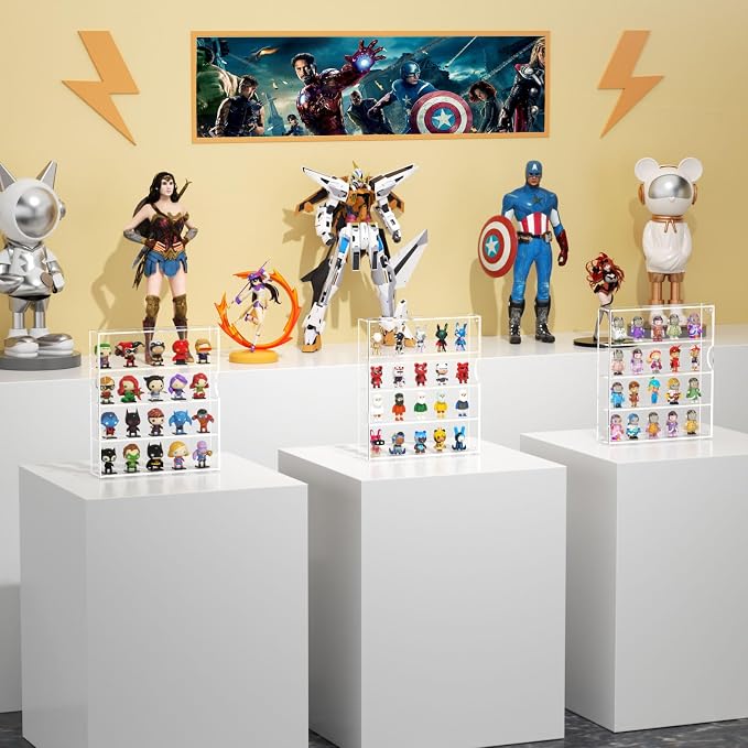 NIUBEE Acrylic Display Case for Figures: Dustproof Clear Mini Funko Case - Image 7