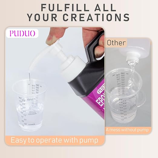 Puduo Epoxy Resin Kit 36OZ,Newly Formulated Crystal Clear Epoxy Resin,Strong - Image 7