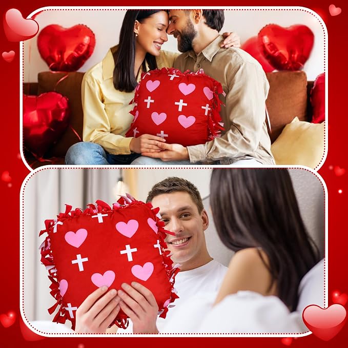 Chunful 6 Sets Valentine's Day Tied Pillow Craft Kit - Image 6