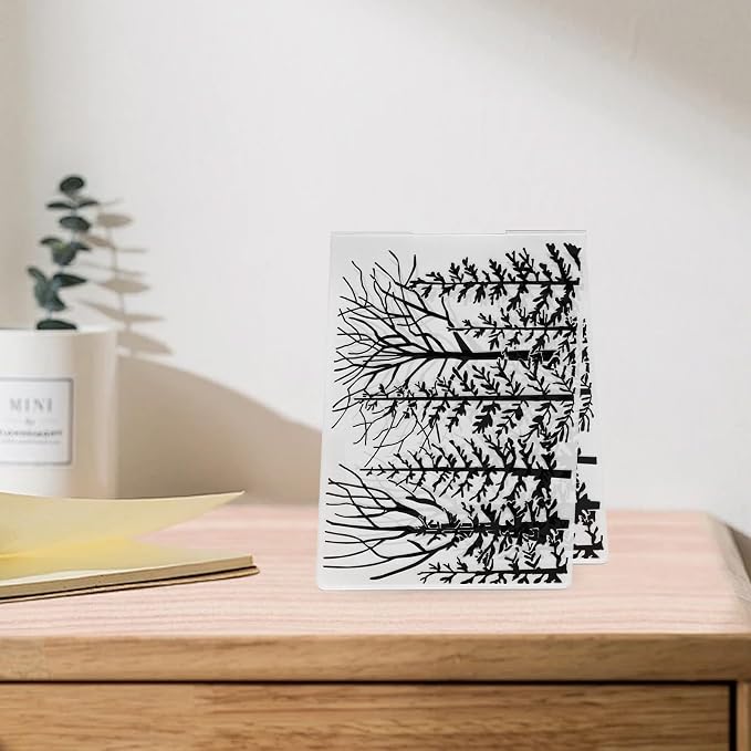 3D Textured Embossing Folders for Card Making, Forests Trees Plastic Embossing - Image 5