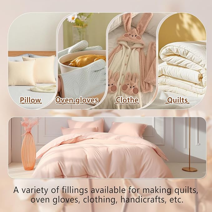 Natural Cotton Batting, Cotton Quilting Batting, 47 x 59 Inch Natural Cotton - Image 7