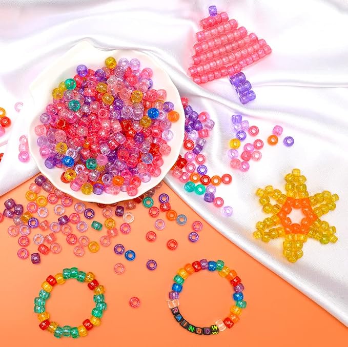 1000 Pony Beads, 6x9 mm Large Beads, Hair Beads, Beads - Image 6