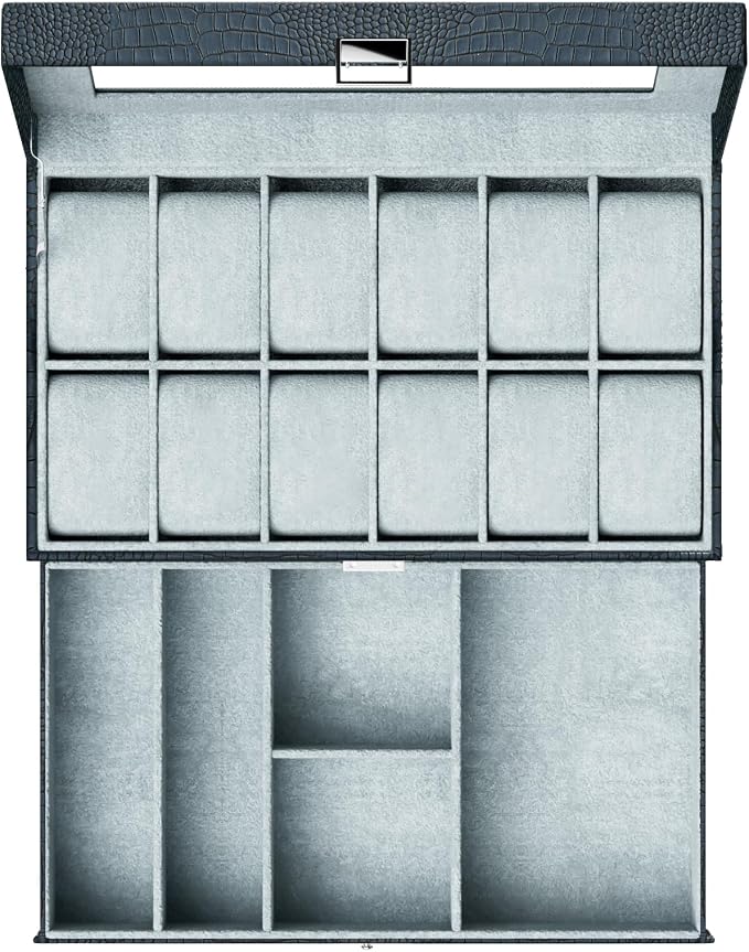 ProCase Watch Box, 12 Slot Mens Watch Case - Image 8