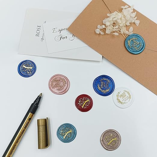 Wax Seal Pen Kit,Wax Seal Pen for Decorating Wax Seal Bead Sticks, Metallic - Image 7